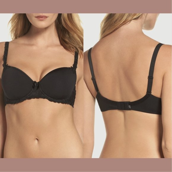 NWT $110 Simone Perele [ 36E ] Andora 3D Molded Underwire Bra Black #6216‎ - Picture 1 of 9